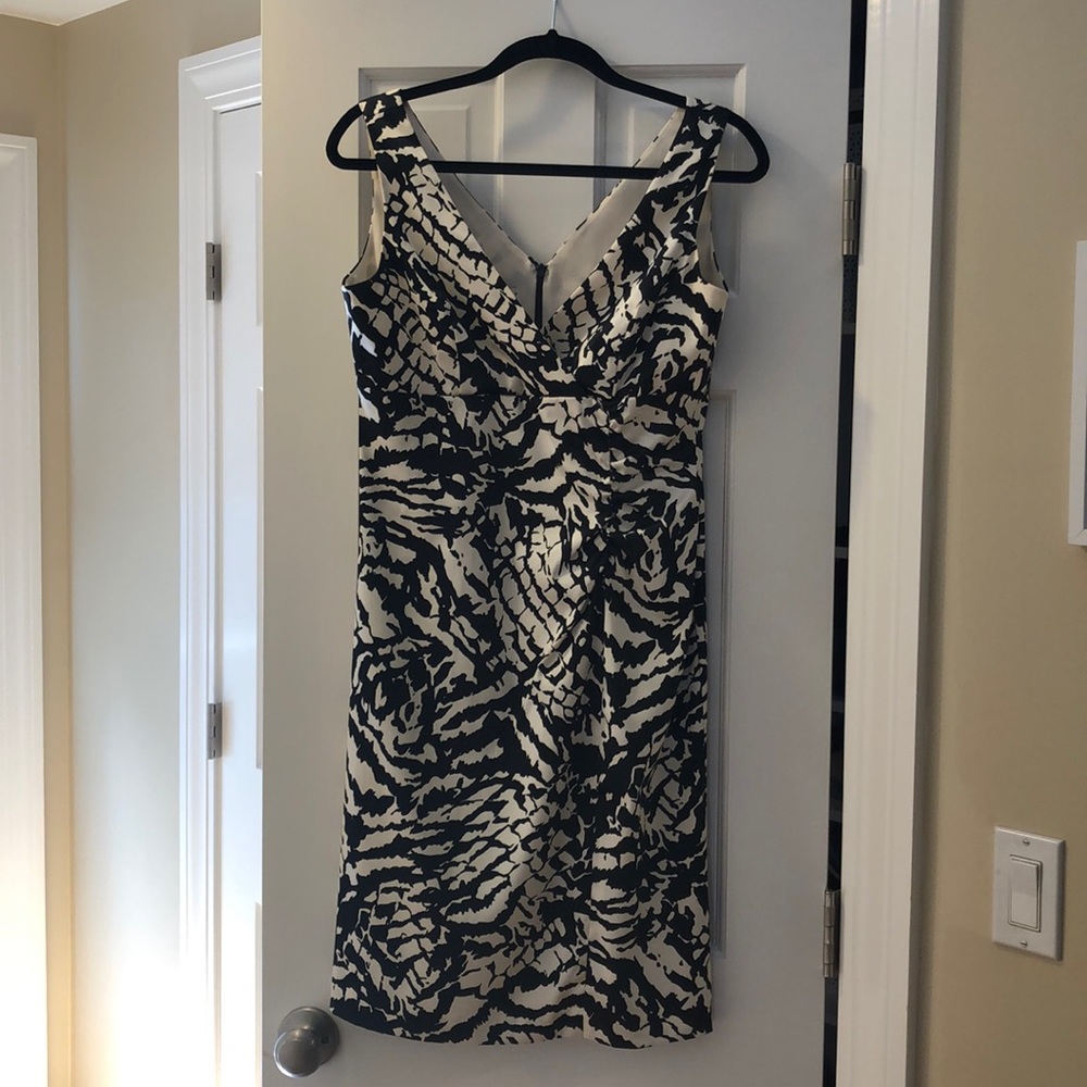 Black and white leopard print dress